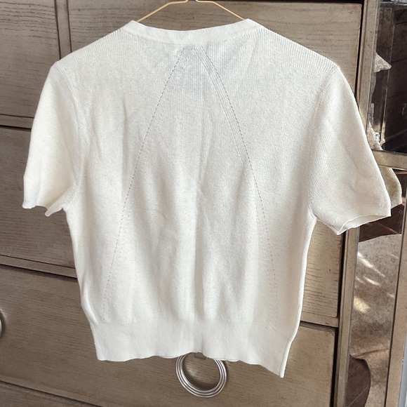 Cream Button-Down Top; size м; new - Picture 4 of 6
